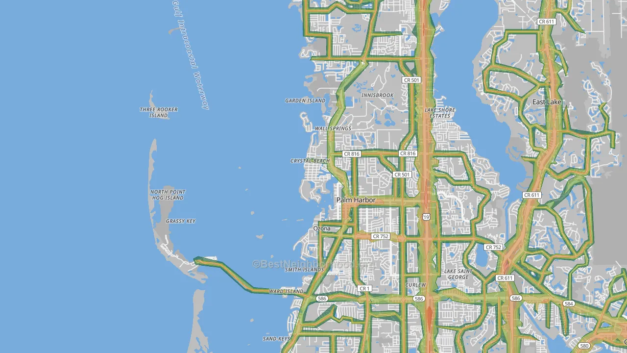 34681, FL Map of Noise Levels in 34681
