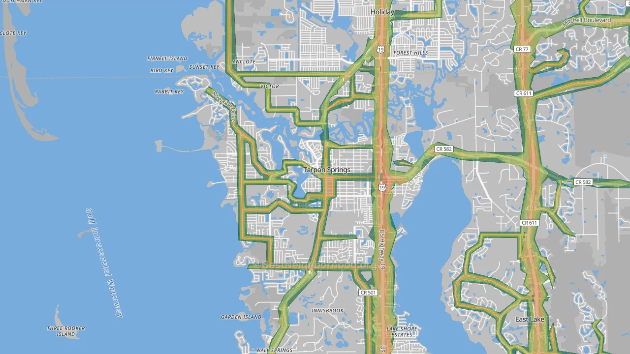 34689, FL Map of Noise Levels in 34689