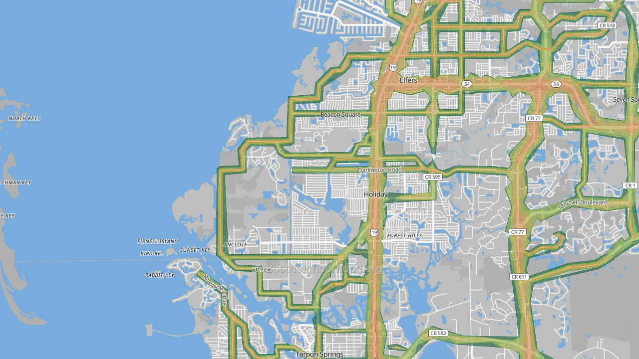 34691, FL Map of Noise Levels in 34691