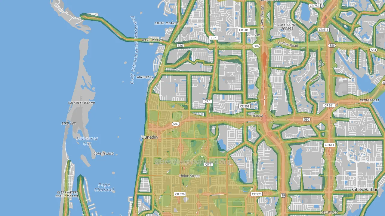 34698, FL Map of Noise Levels in 34698