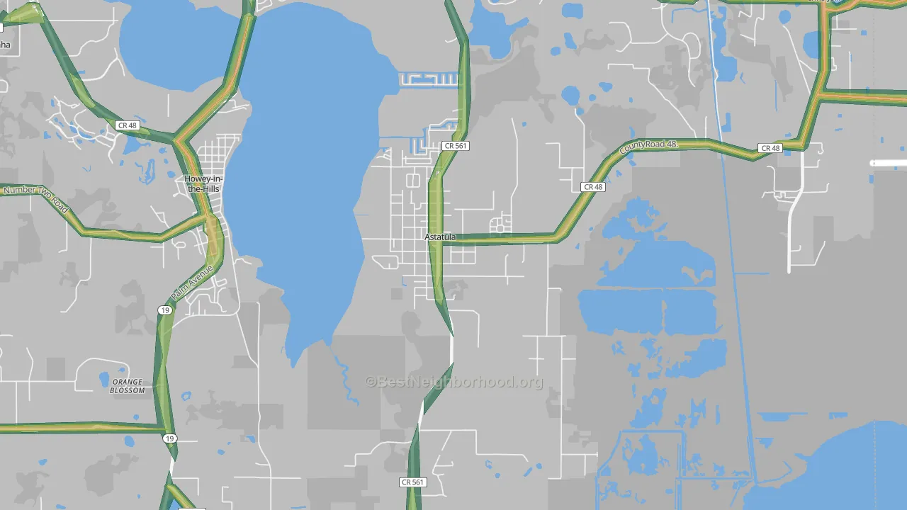 34705, FL Map of Noise Levels in 34705