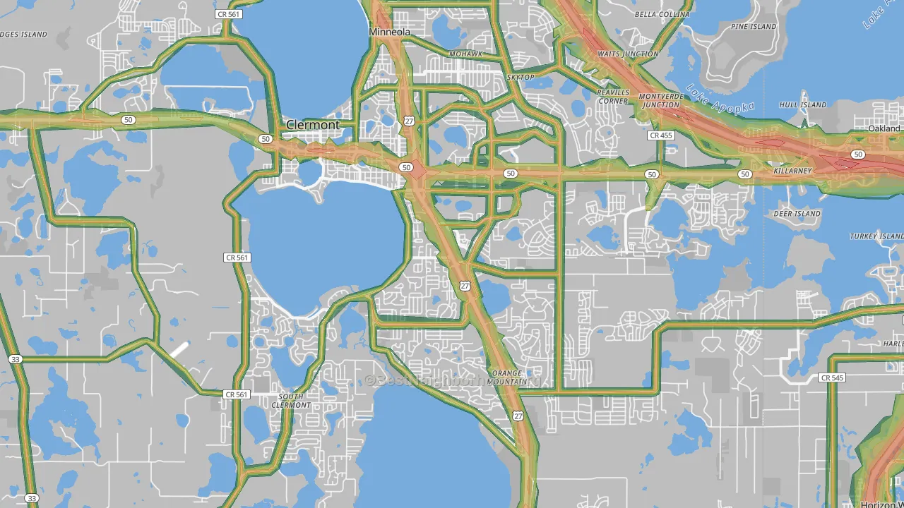 34711, FL Map of Noise Levels in 34711