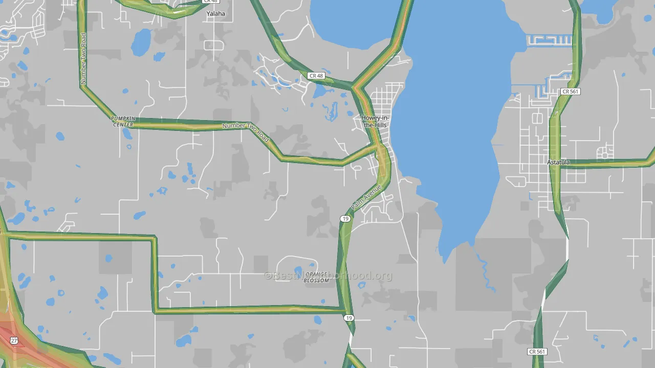 34737, FL Map of Noise Levels in 34737