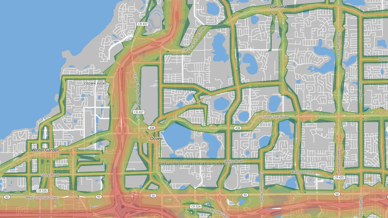 34761, FL Map of Noise Levels in 34761