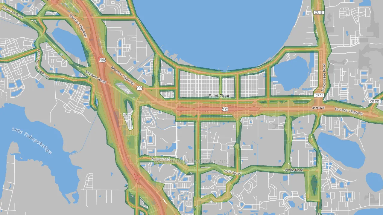 34769, FL Map of Noise Levels in 34769