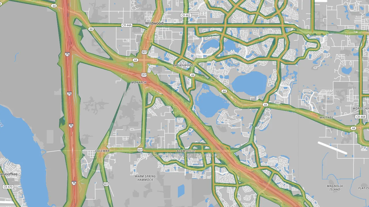 34785, FL Map of Noise Levels in 34785