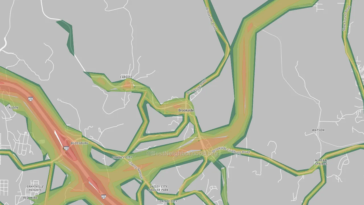 35036, AL Map of Noise Levels in 35036