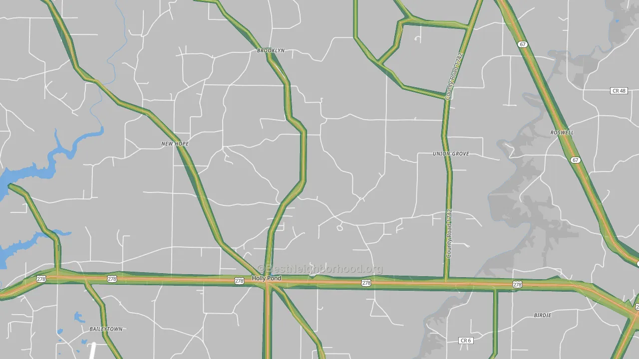 35083, AL Map of Noise Levels in 35083