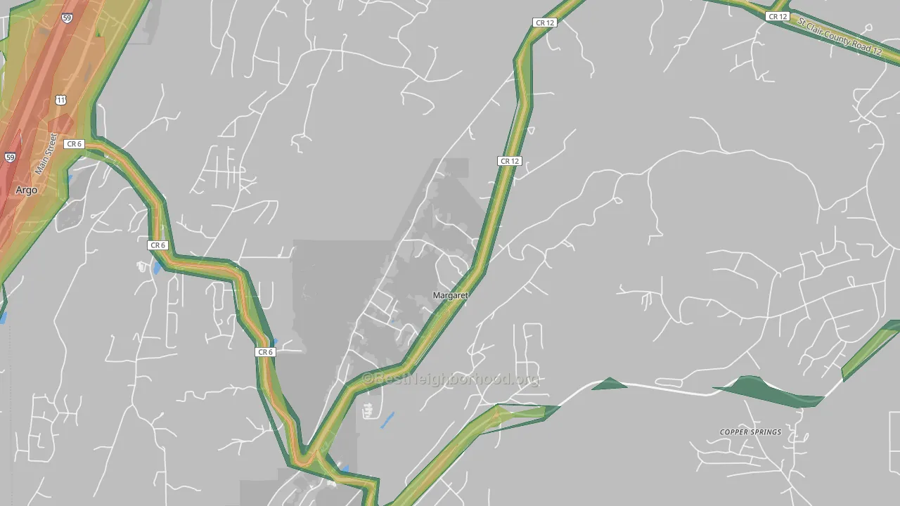 35112, AL Map of Noise Levels in 35112