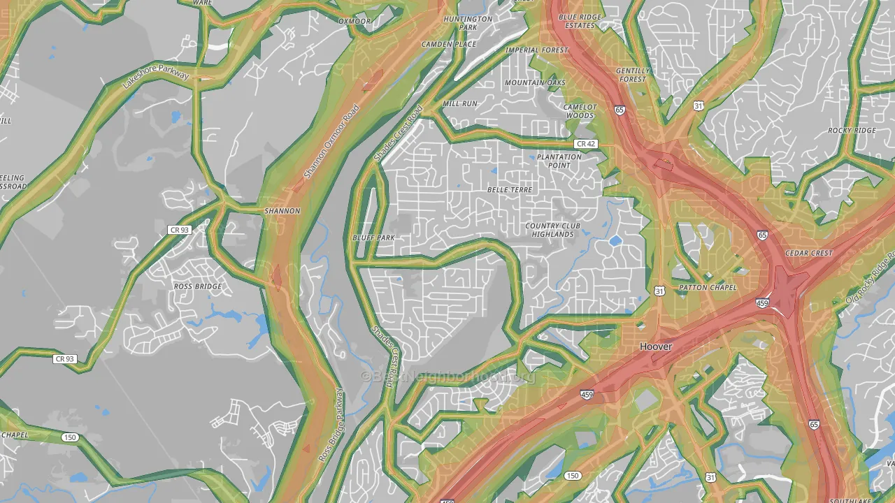 35226, AL Map of Noise Levels in 35226