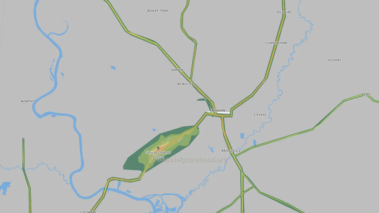 35442, AL Map of Noise Levels in 35442