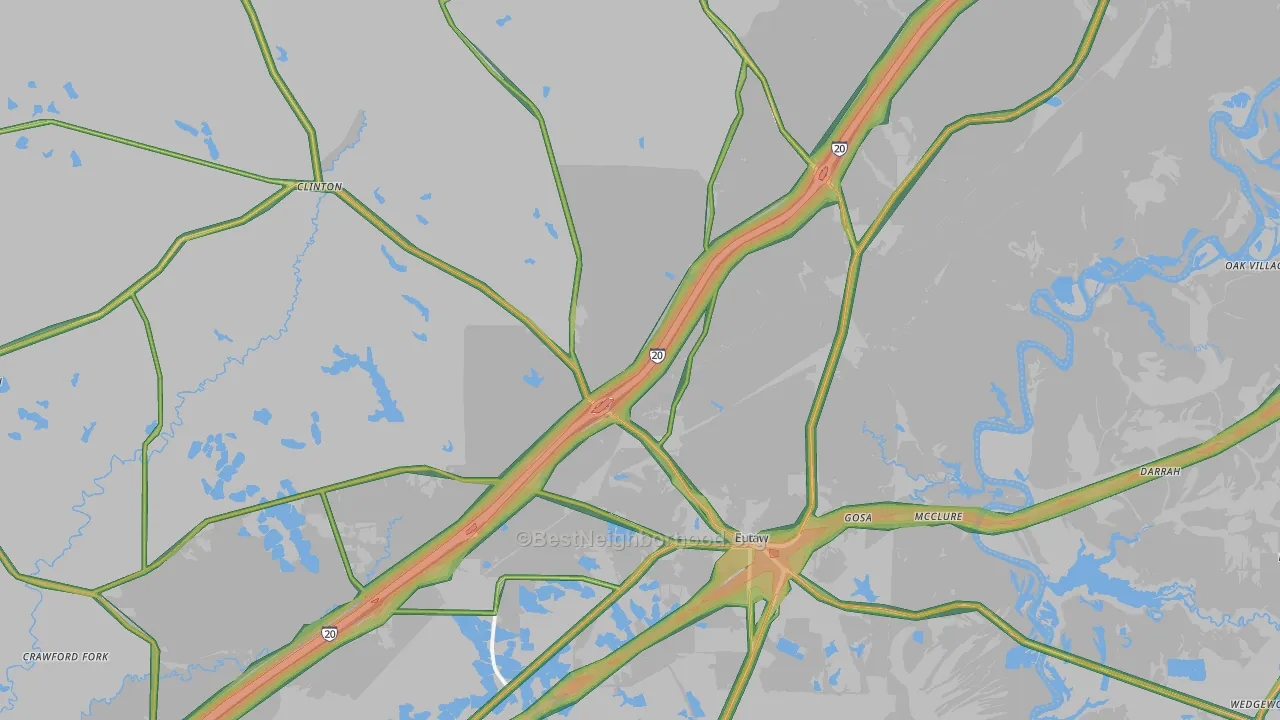 35462, AL Map of Noise Levels in 35462