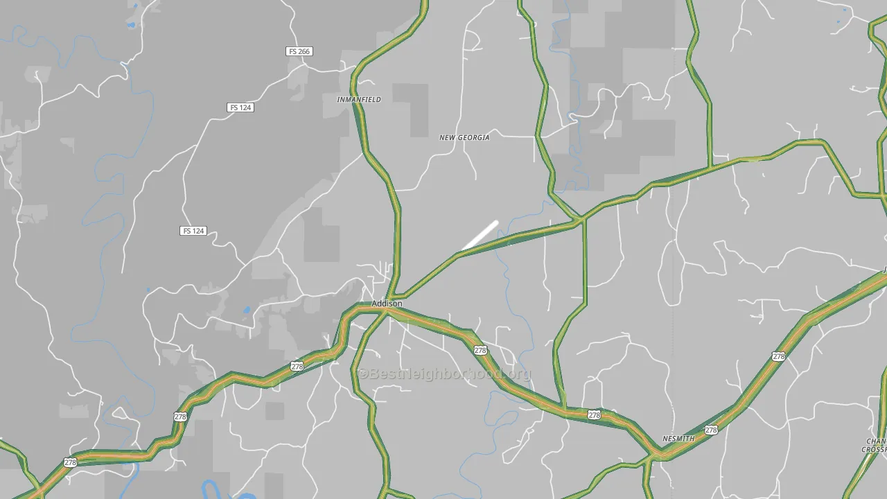 35540, AL Map of Noise Levels in 35540
