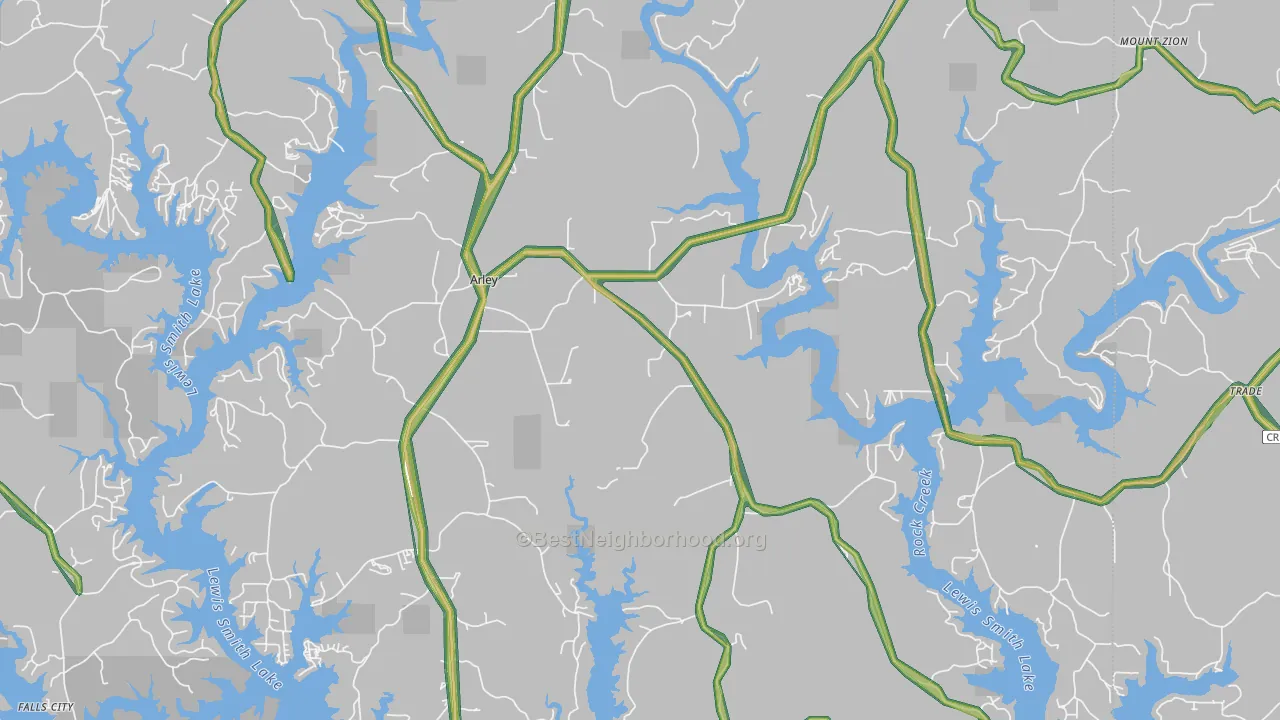 35541, AL Map of Noise Levels in 35541