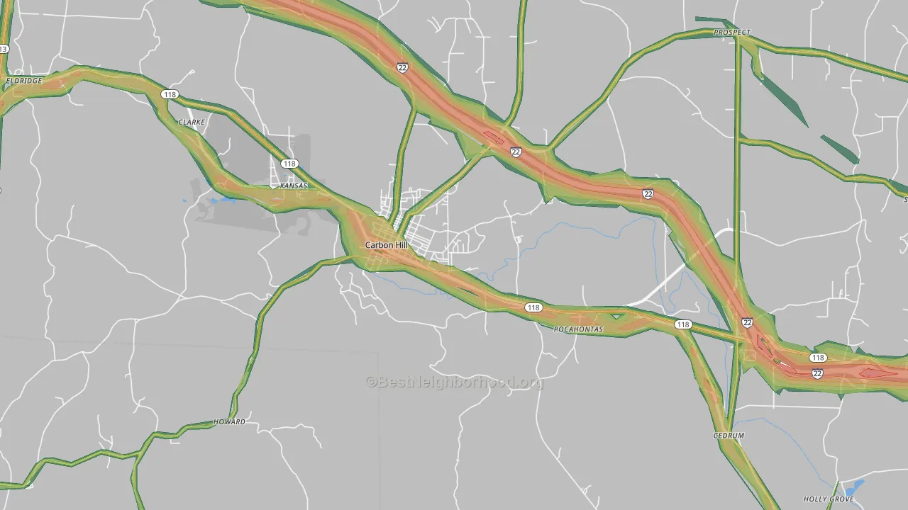 35549, AL Map of Noise Levels in 35549