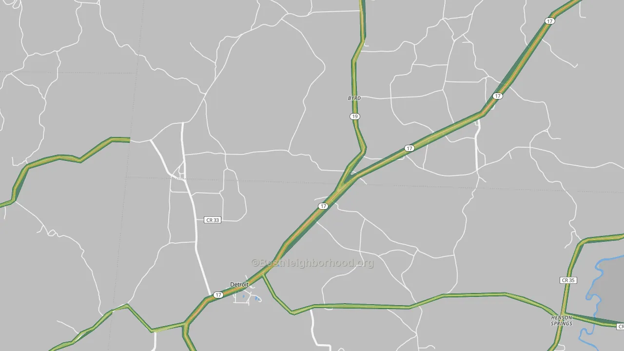 35552, AL Map of Noise Levels in 35552