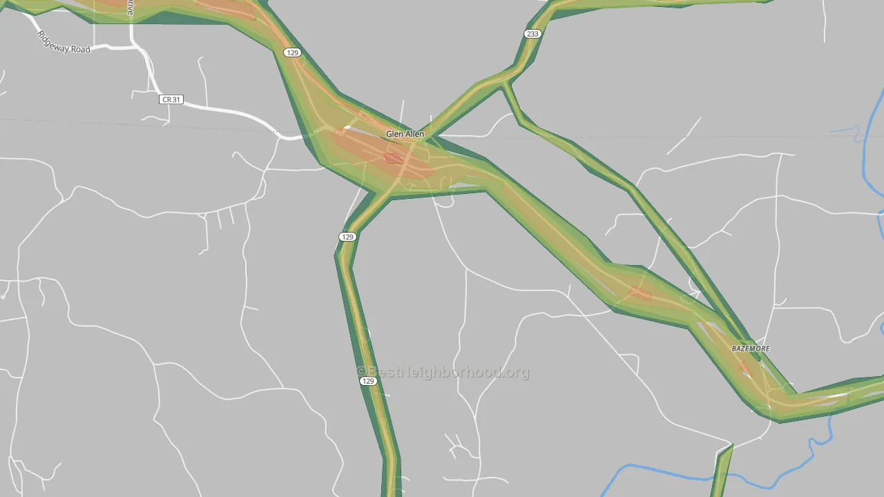 35559, AL Map of Noise Levels in 35559