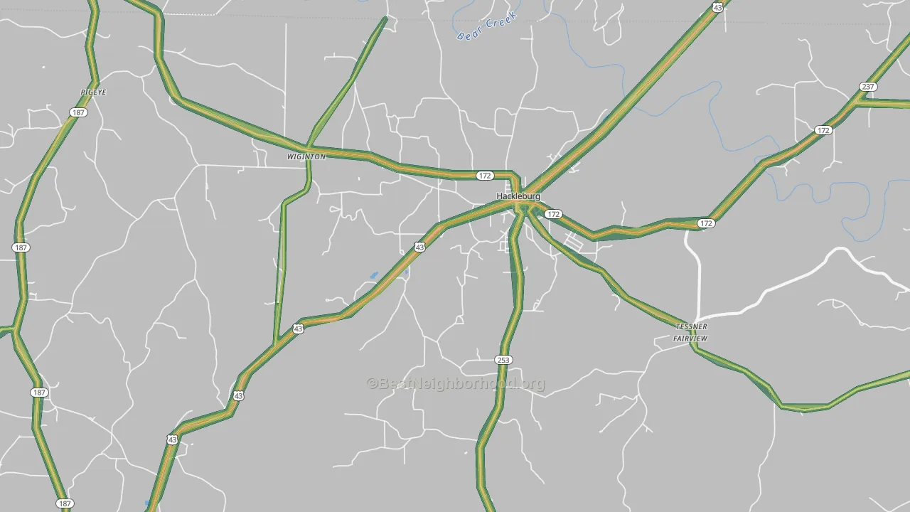 35564, AL Map of Noise Levels in 35564