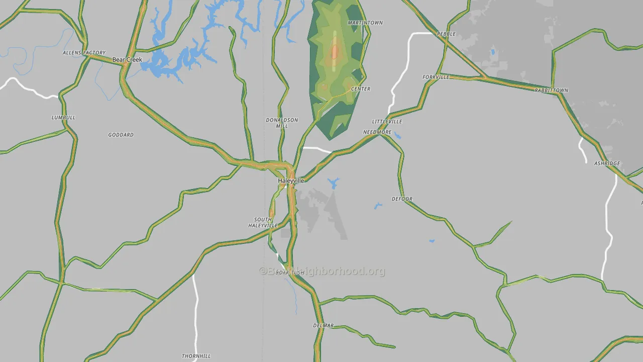 35565, AL Map of Noise Levels in 35565