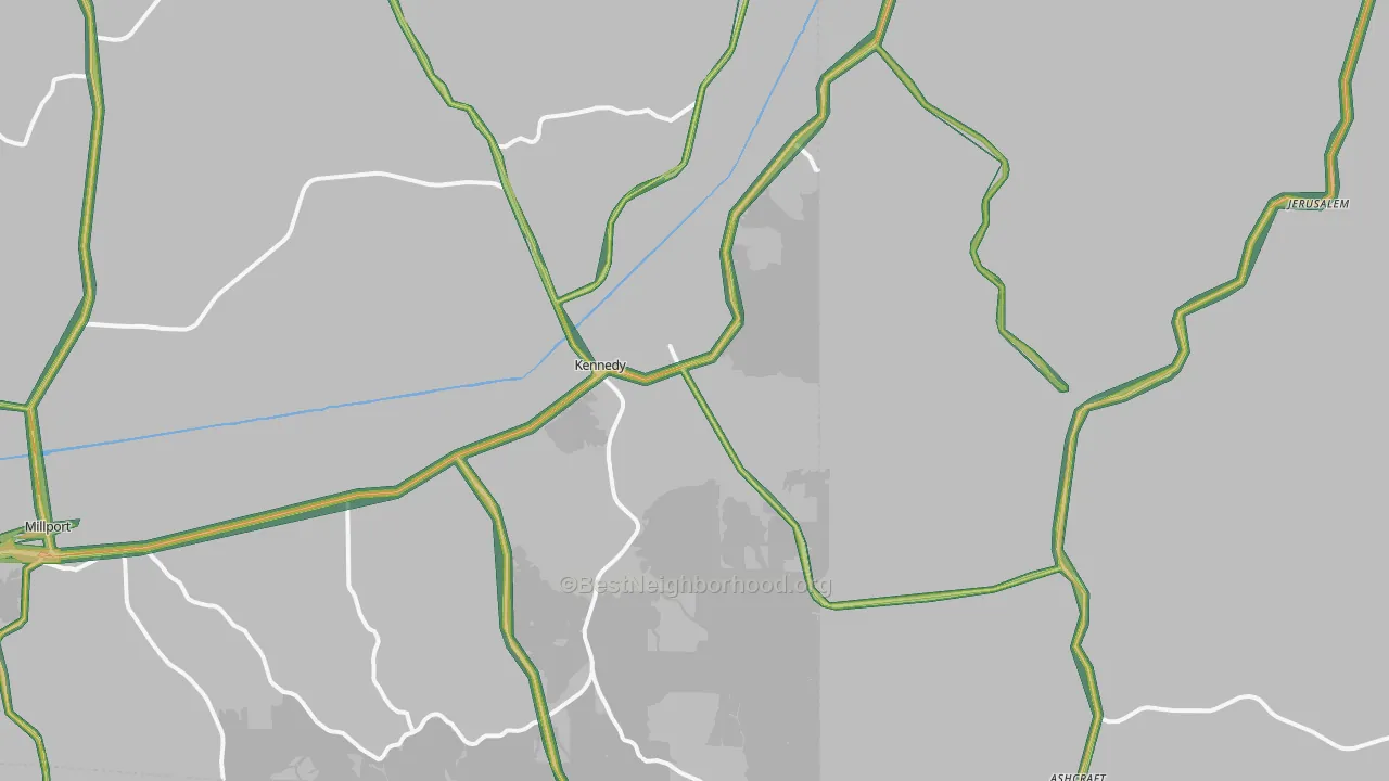 35574, AL Map of Noise Levels in 35574