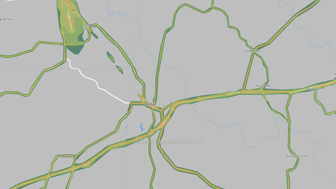 35582, AL Map of Noise Levels in 35582