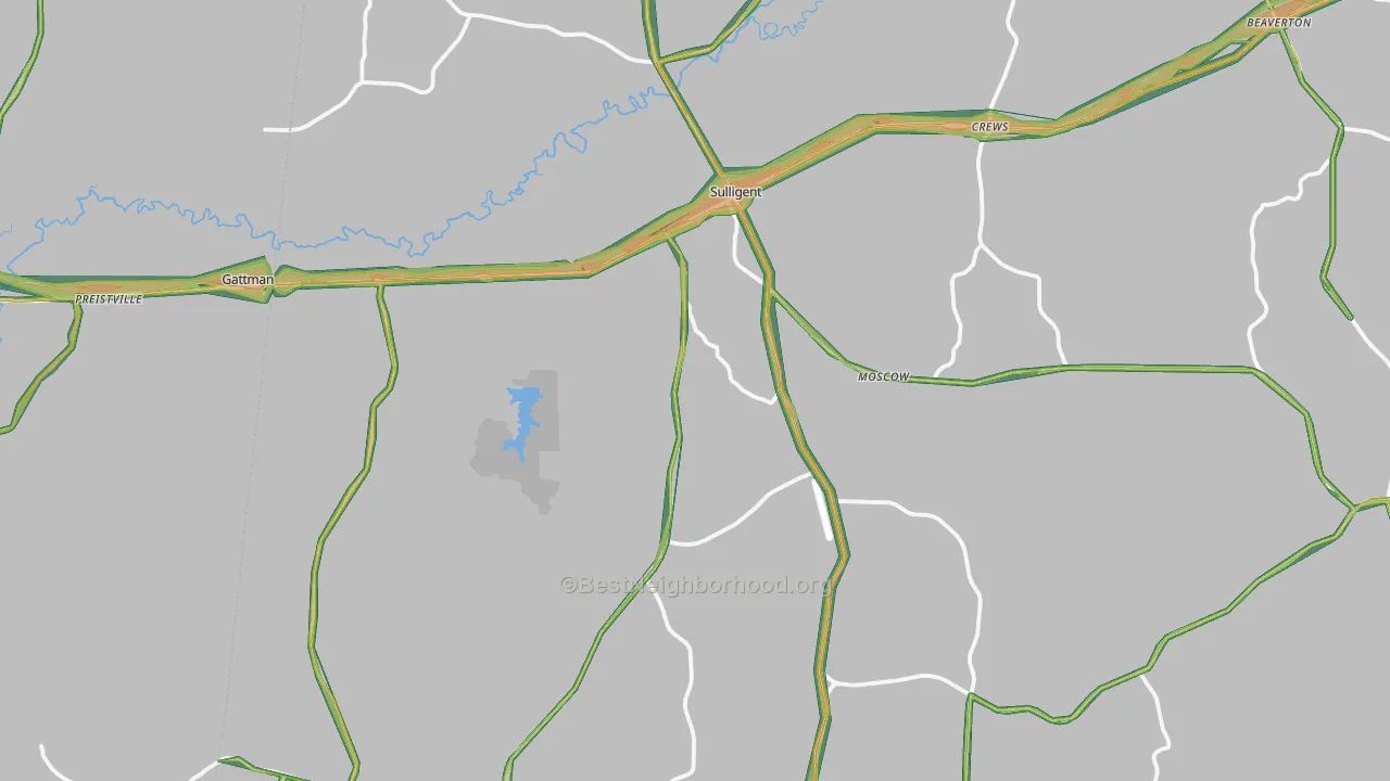 35586, AL Map of Noise Levels in 35586