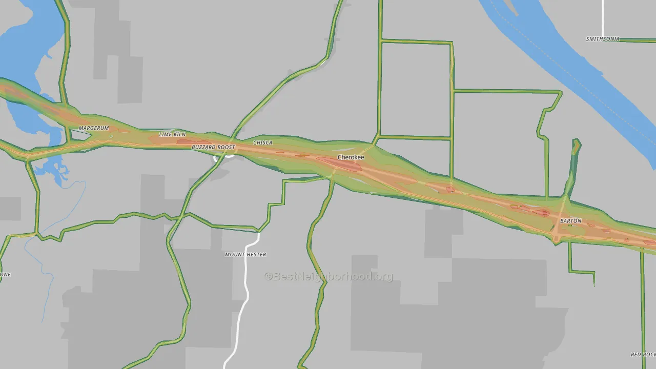 35616, AL Map of Noise Levels in 35616