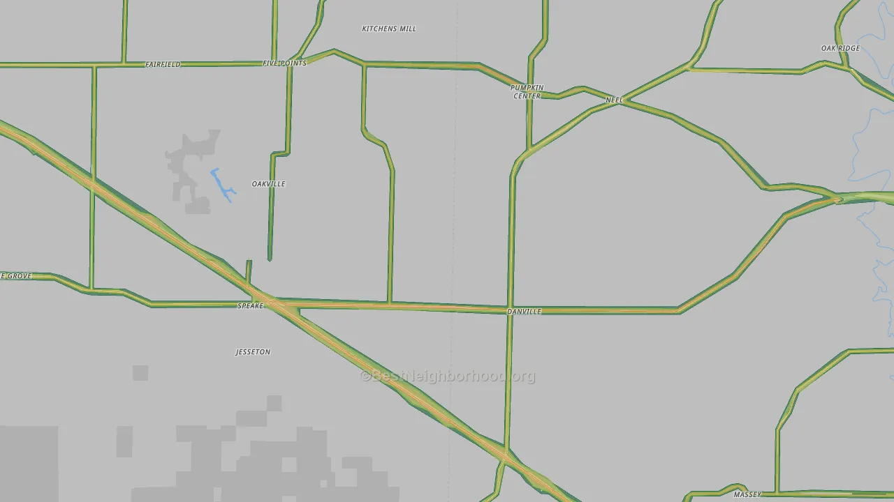 35619, AL Map of Noise Levels in 35619