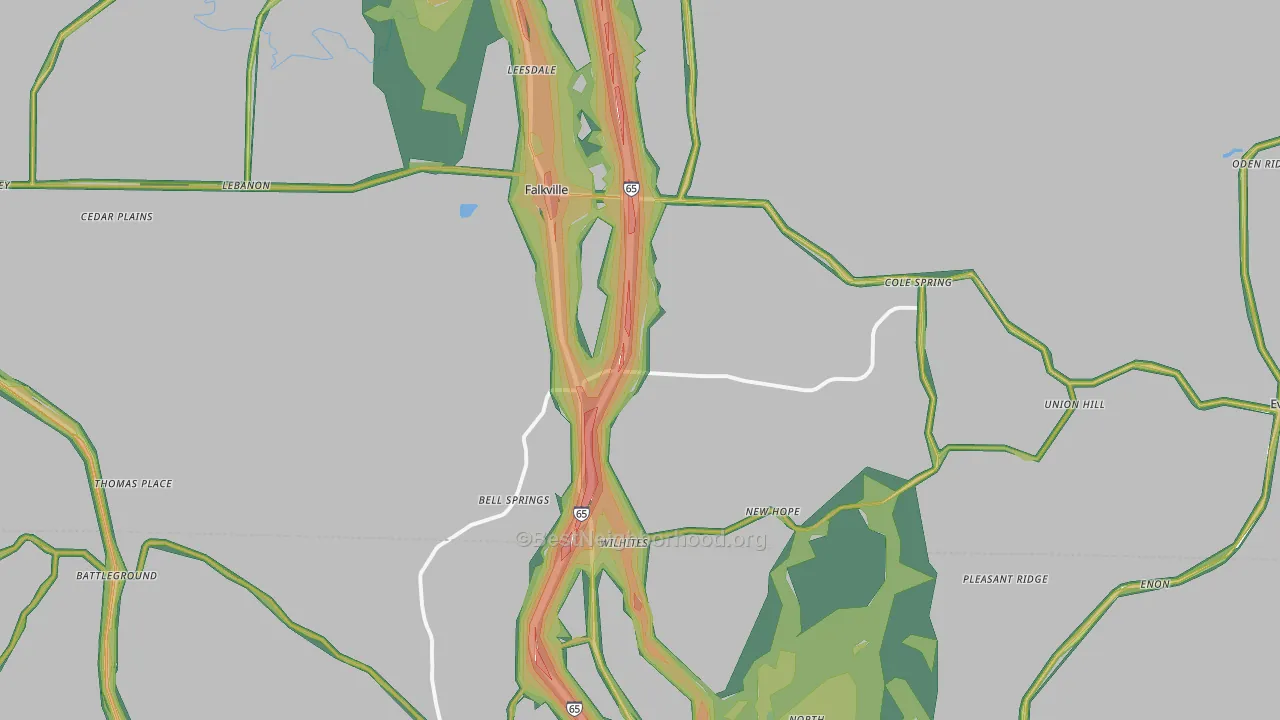 35622, AL Map of Noise Levels in 35622