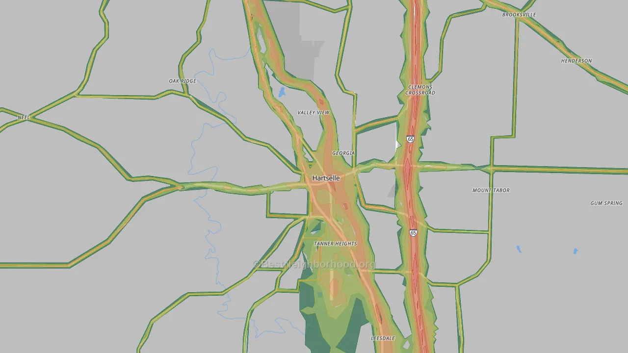 35640, AL Map of Noise Levels in 35640