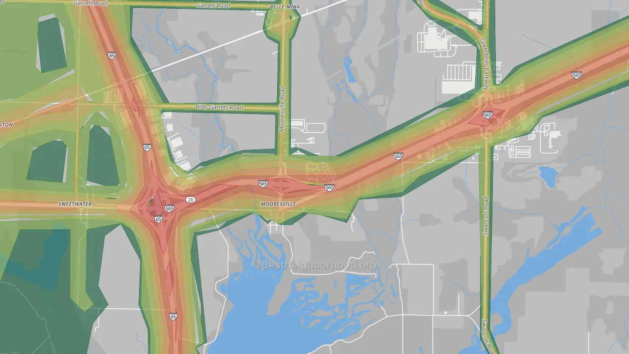 35649, AL Map of Noise Levels in 35649