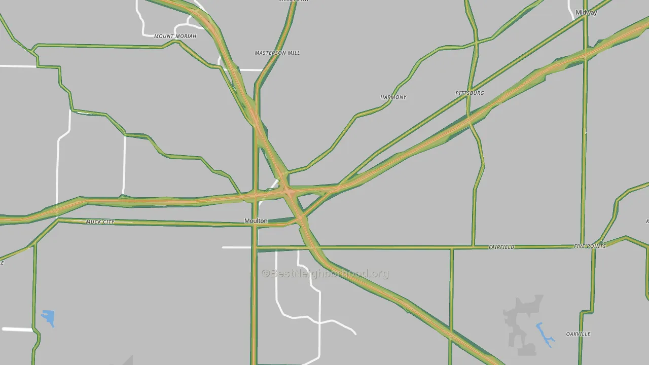 35650, AL Map of Noise Levels in 35650