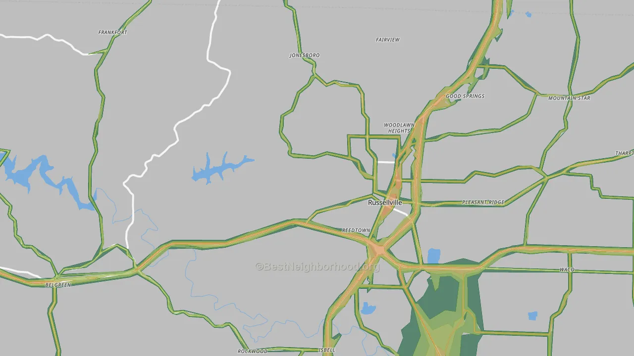 35653, AL Map of Noise Levels in 35653