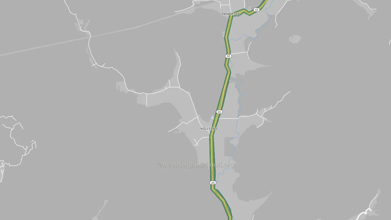 35751, AL Map of Noise Levels in 35751