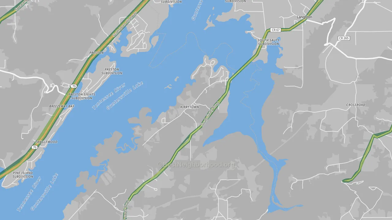35755, AL Map of Noise Levels in 35755