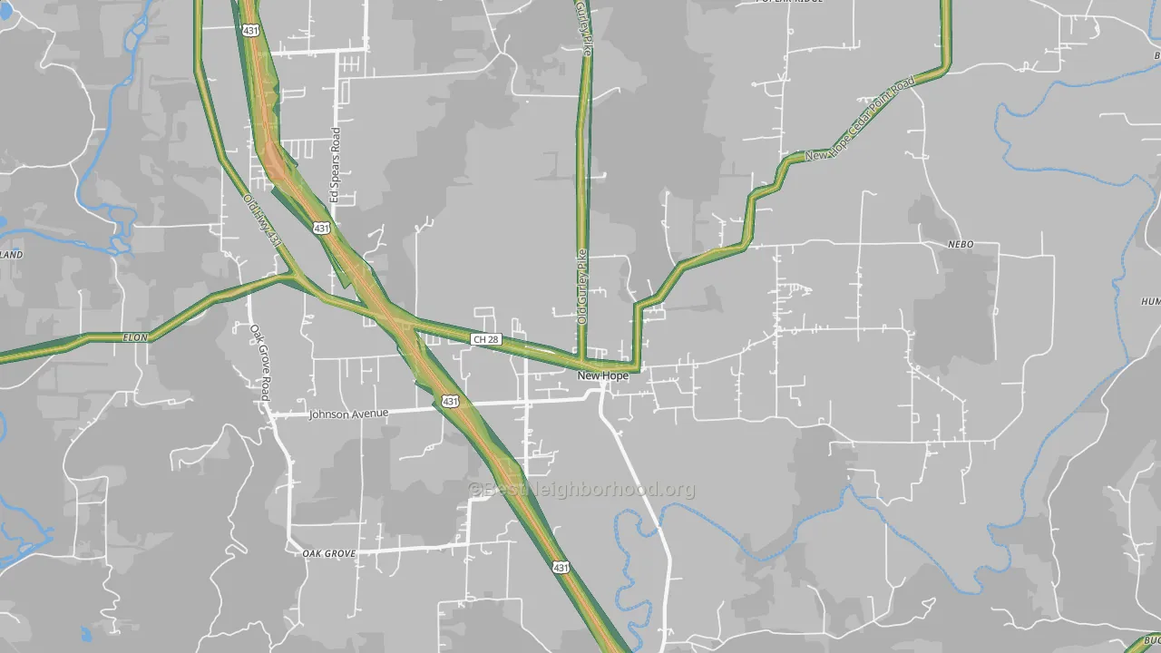 35760, AL Map of Noise Levels in 35760