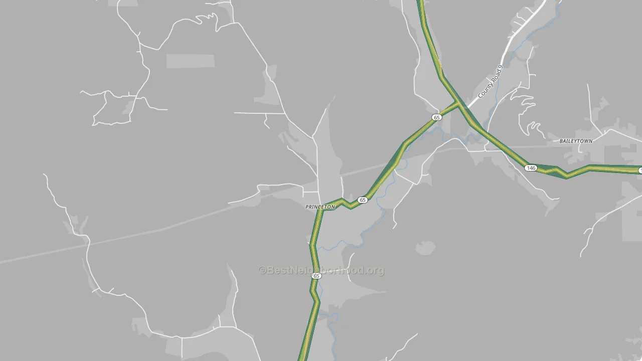 35766, AL Map of Noise Levels in 35766