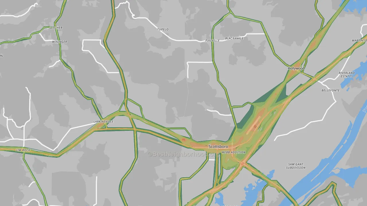 35768, AL Map of Noise Levels in 35768
