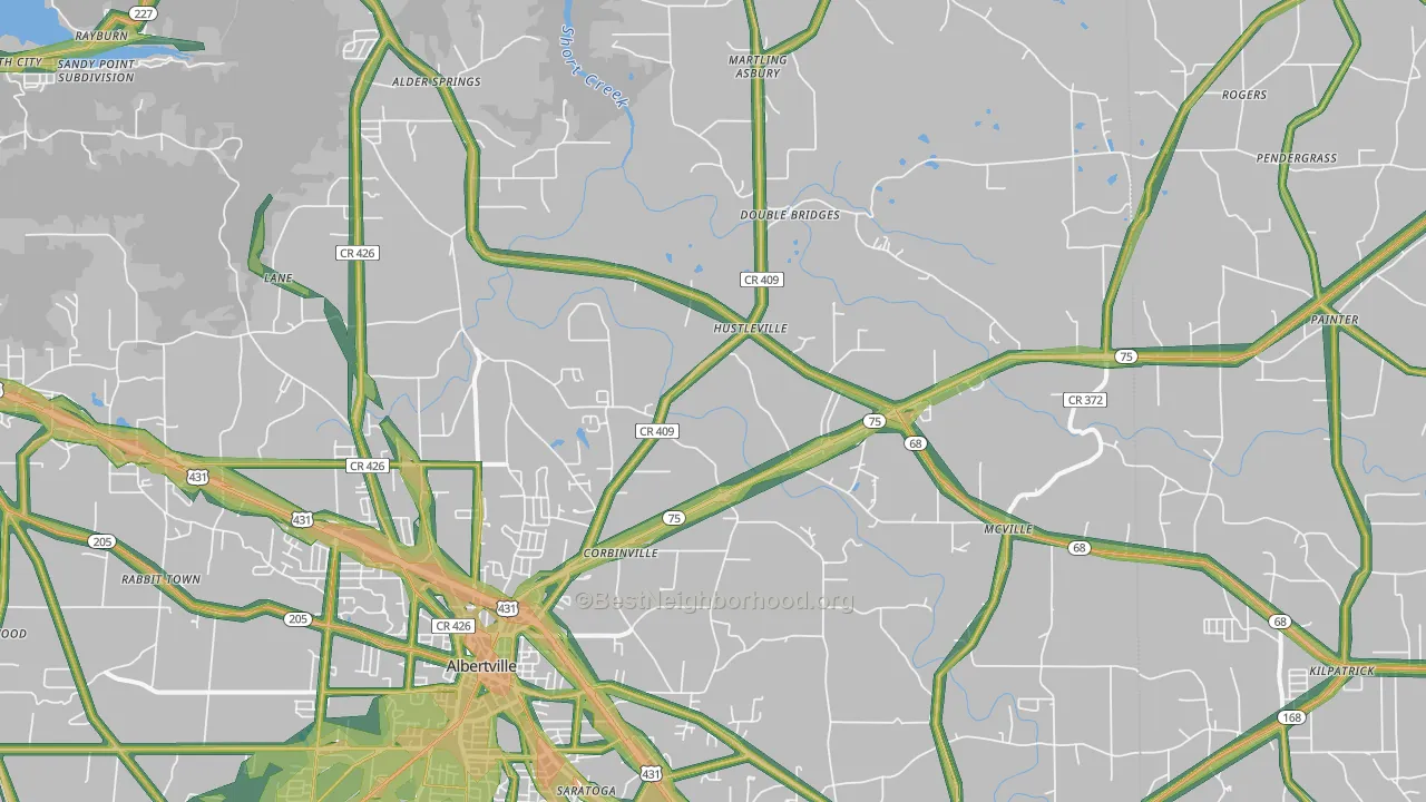 35951, AL Map of Noise Levels in 35951