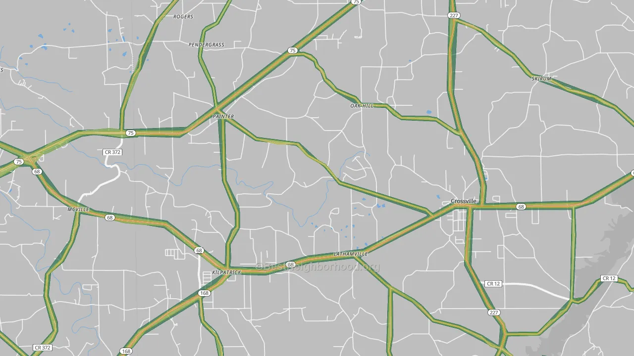 35962, AL Map of Noise Levels in 35962