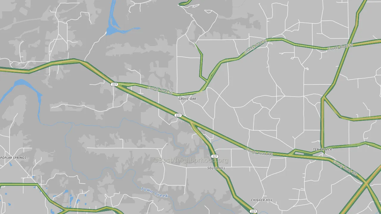 35975, AL Map of Noise Levels in 35975