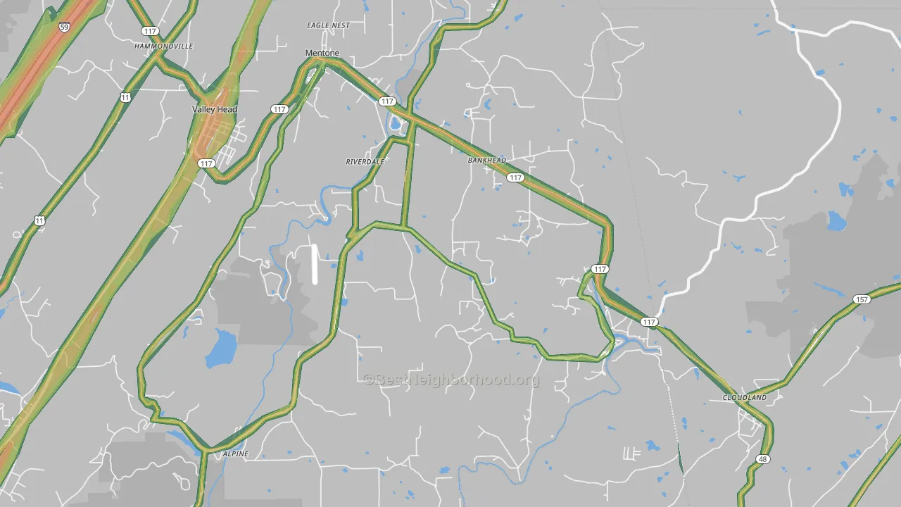 35984, AL Map of Noise Levels in 35984
