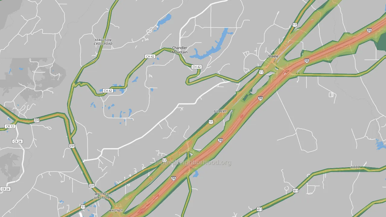 35987, AL Map of Noise Levels in 35987