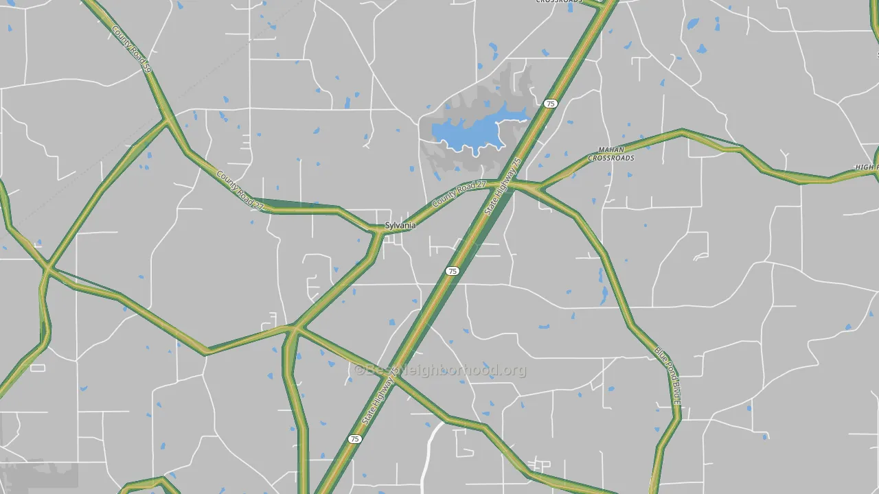 35988, AL Map of Noise Levels in 35988