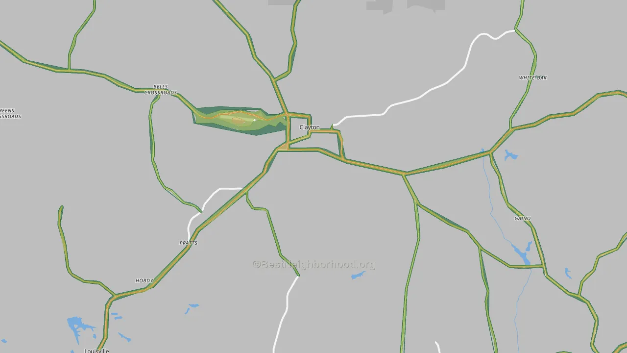 36016, AL Map of Noise Levels in 36016