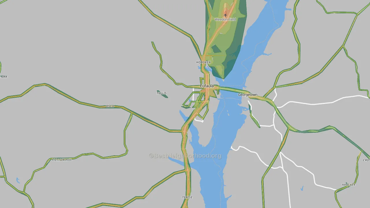 36027, AL Map of Noise Levels in 36027