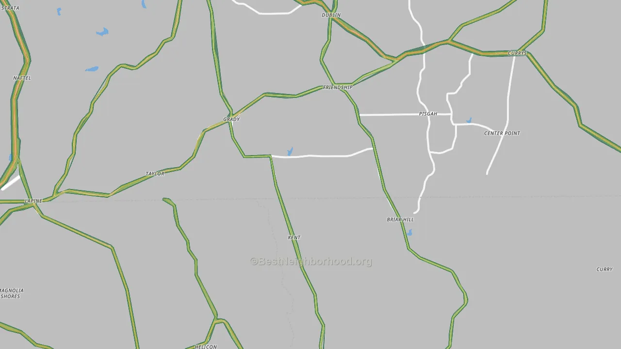 36036, AL Map of Noise Levels in 36036