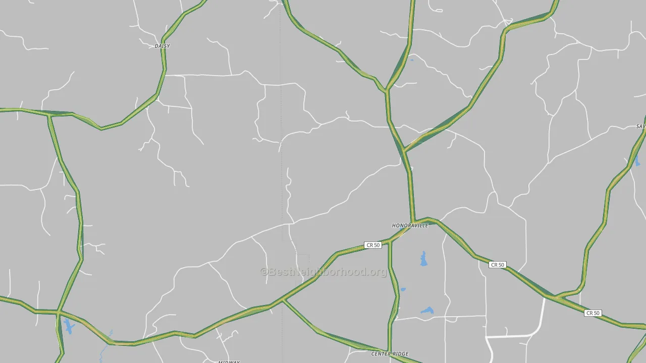 36042, AL Map of Noise Levels in 36042