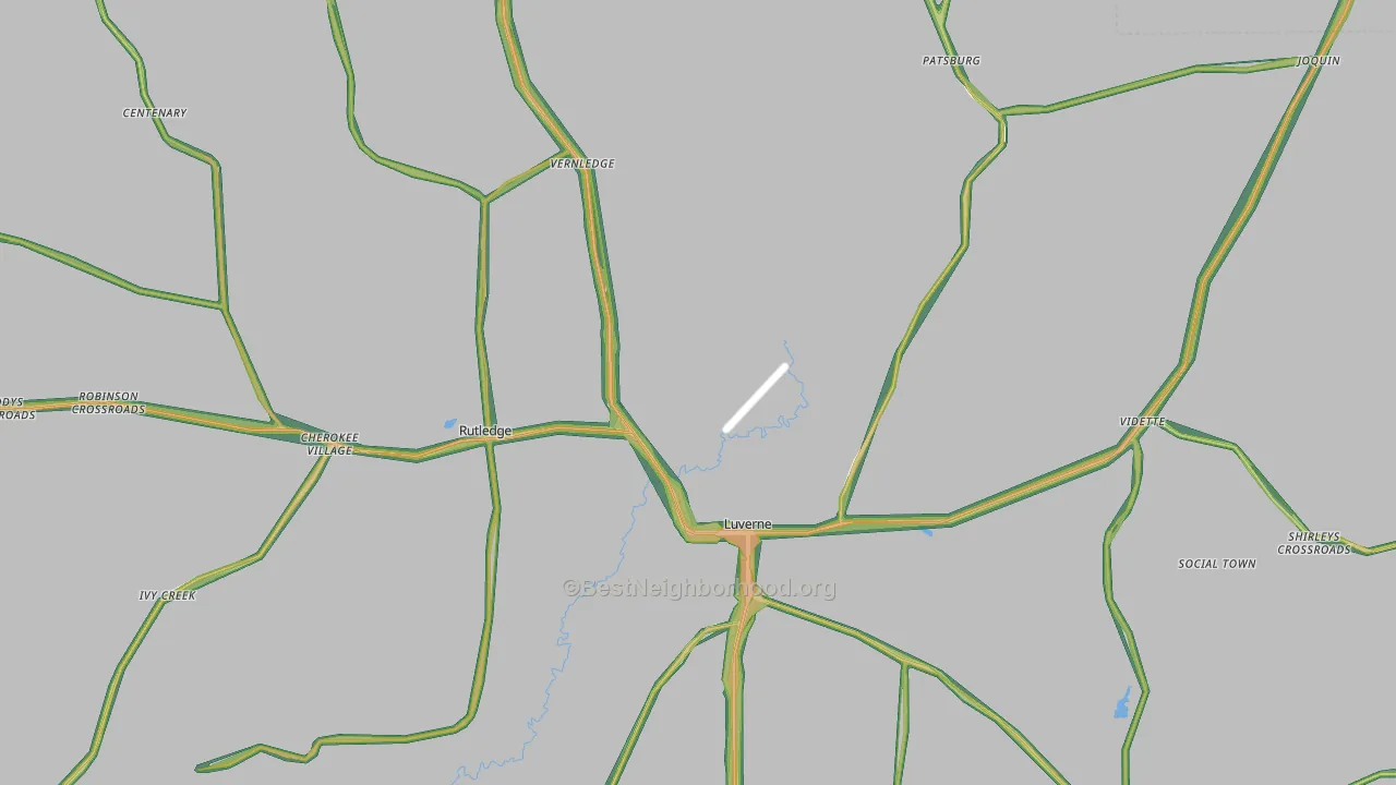 36049, AL Map of Noise Levels in 36049