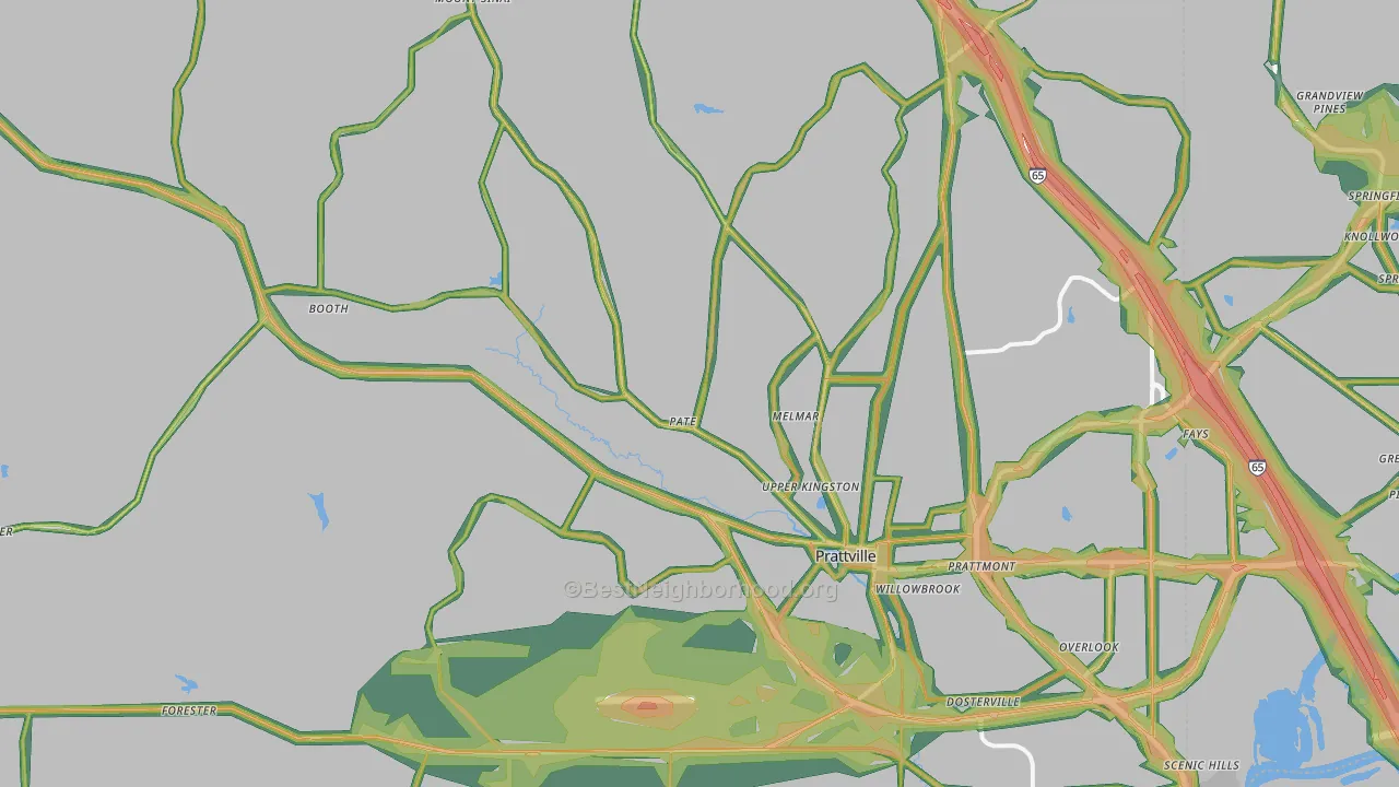 36067, AL Map of Noise Levels in 36067